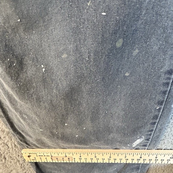 Vintage Dickies Thrashed Paint Splatter Pants 33x32 Gray Black Carpenter Jeans - Picture 6 of 6
